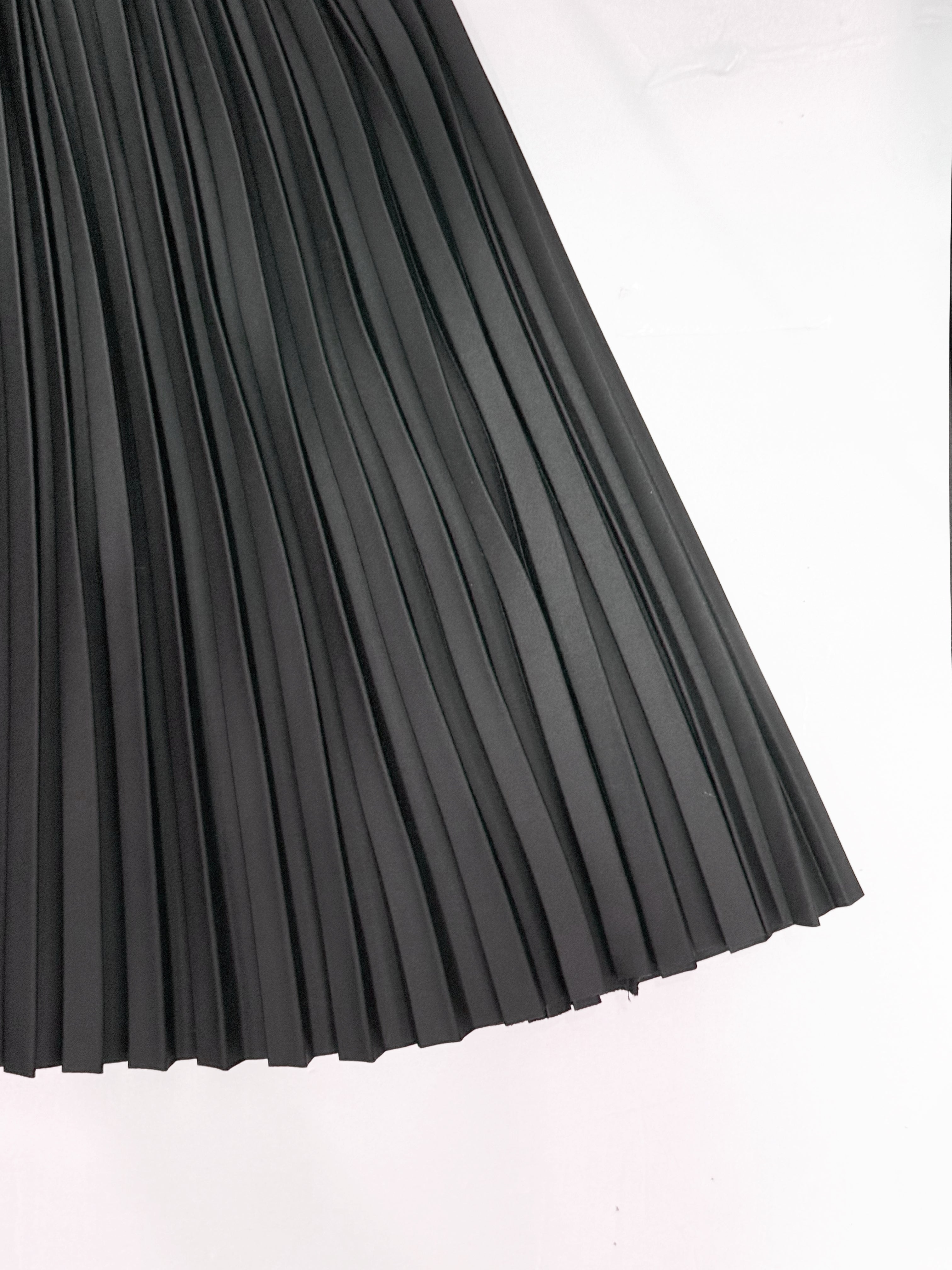 Pleated Maxi Skirt
