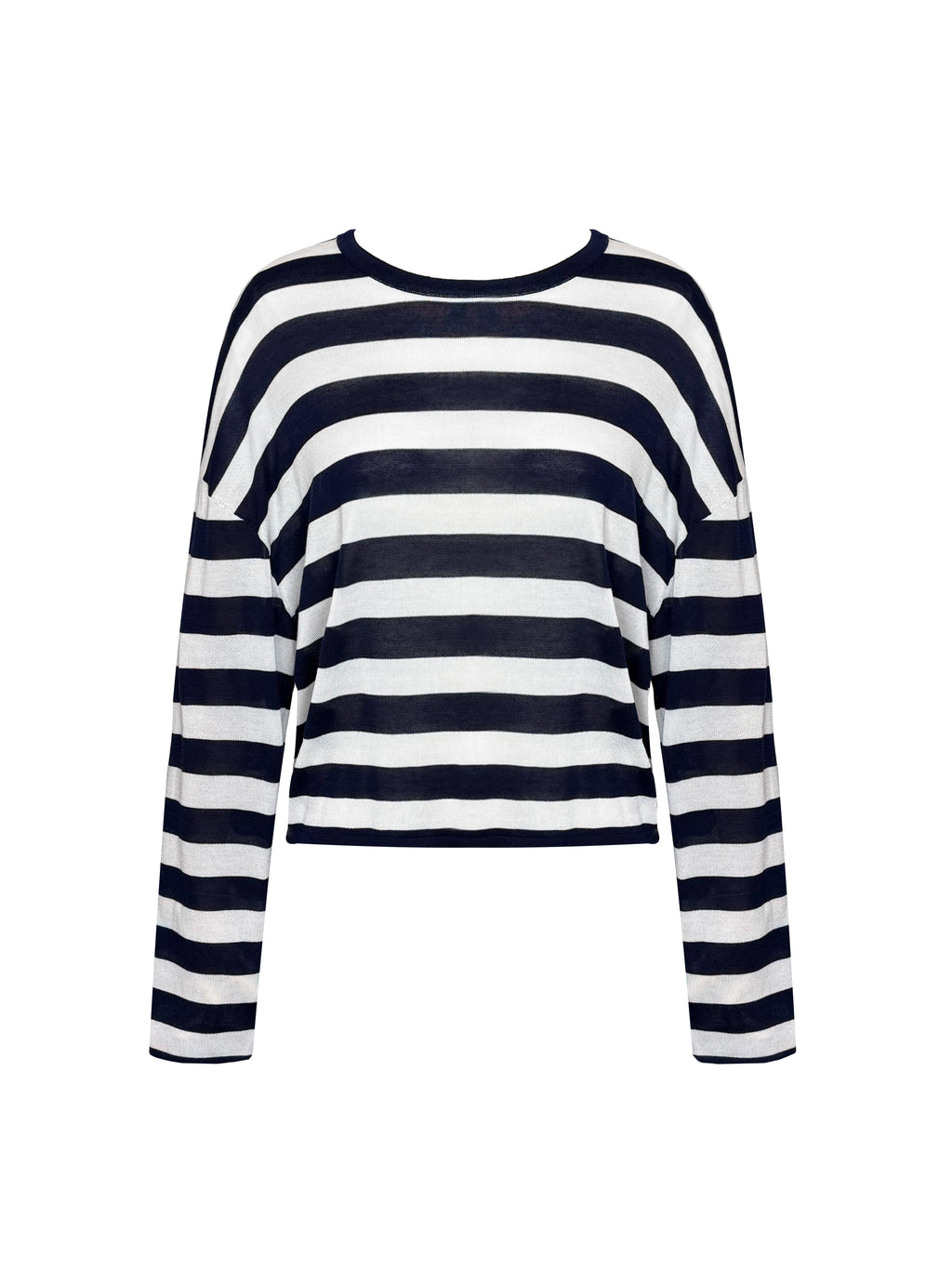 Cashmere-Silk Blend Breton Knit Sweater - Coming Soon
