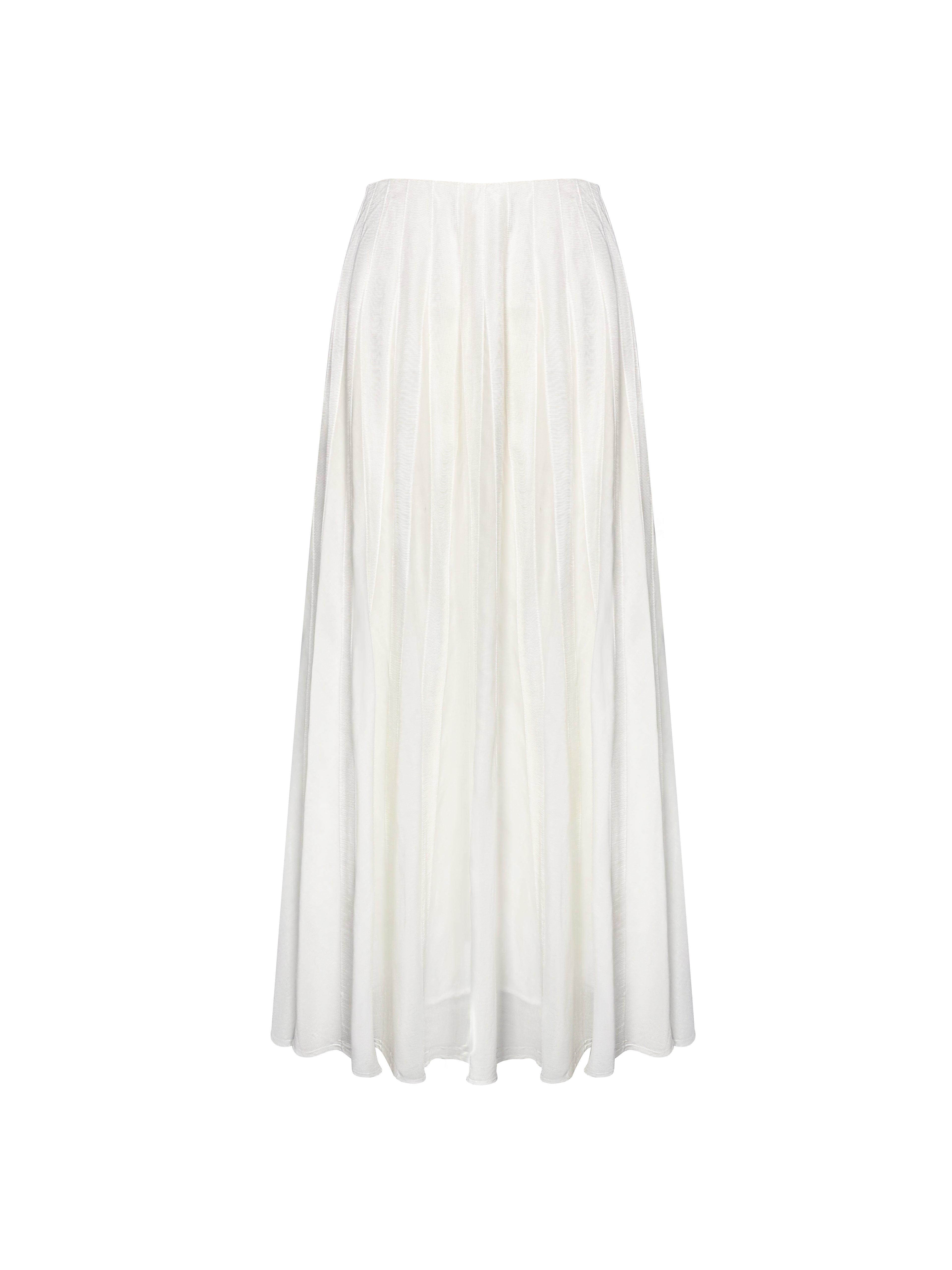 Ethereal Pleated Long Skirt