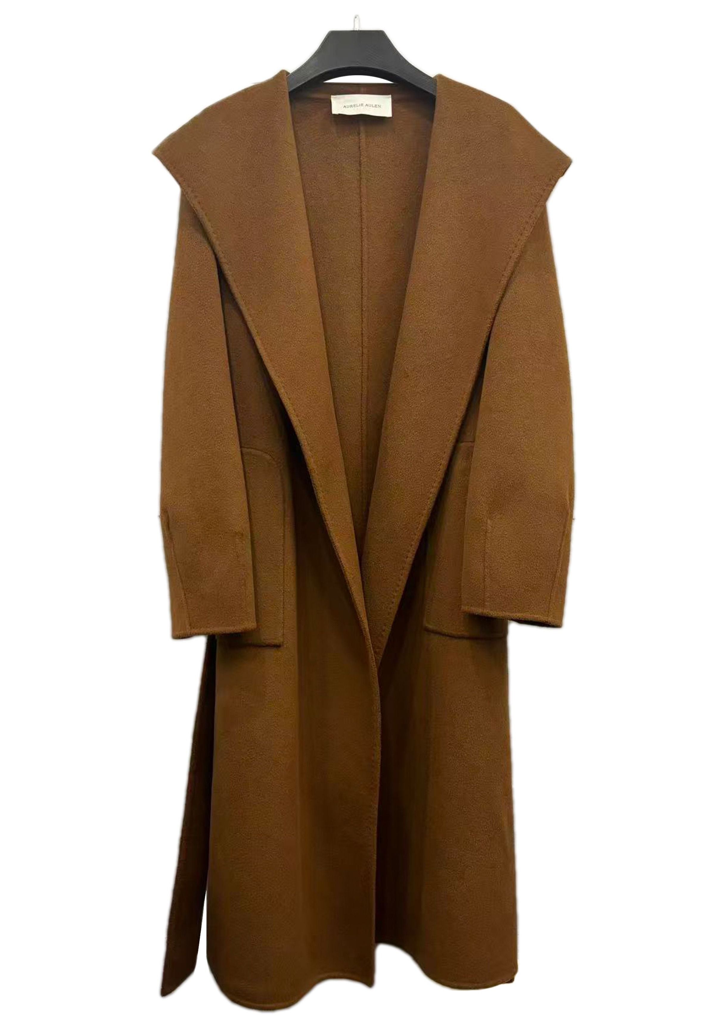 Wide-Lapel Cashmere Coat