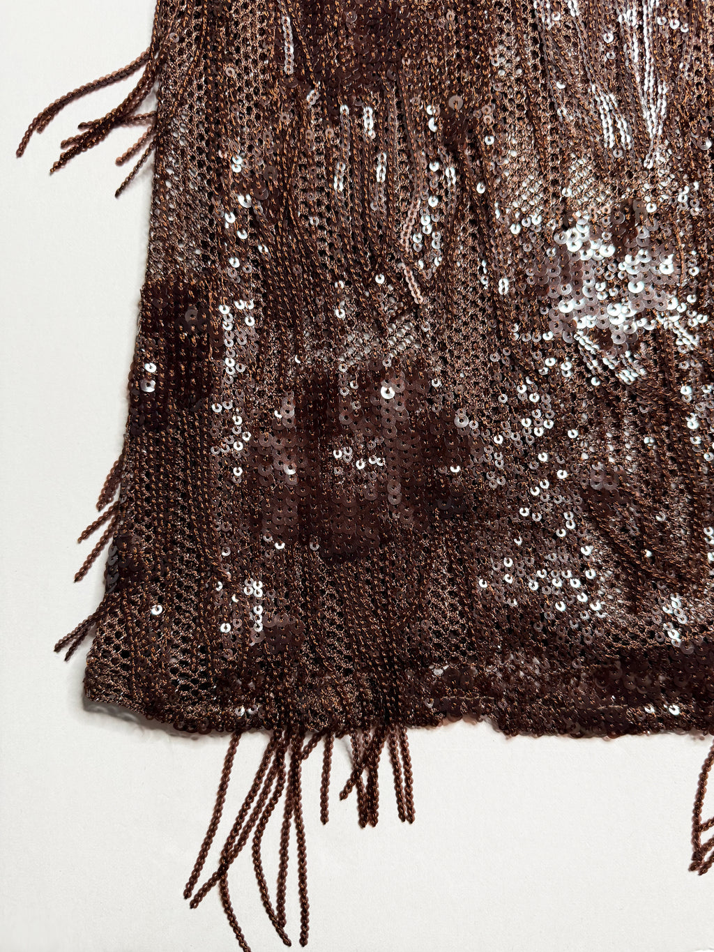 Sequined Fringe Cami Midi Dress
