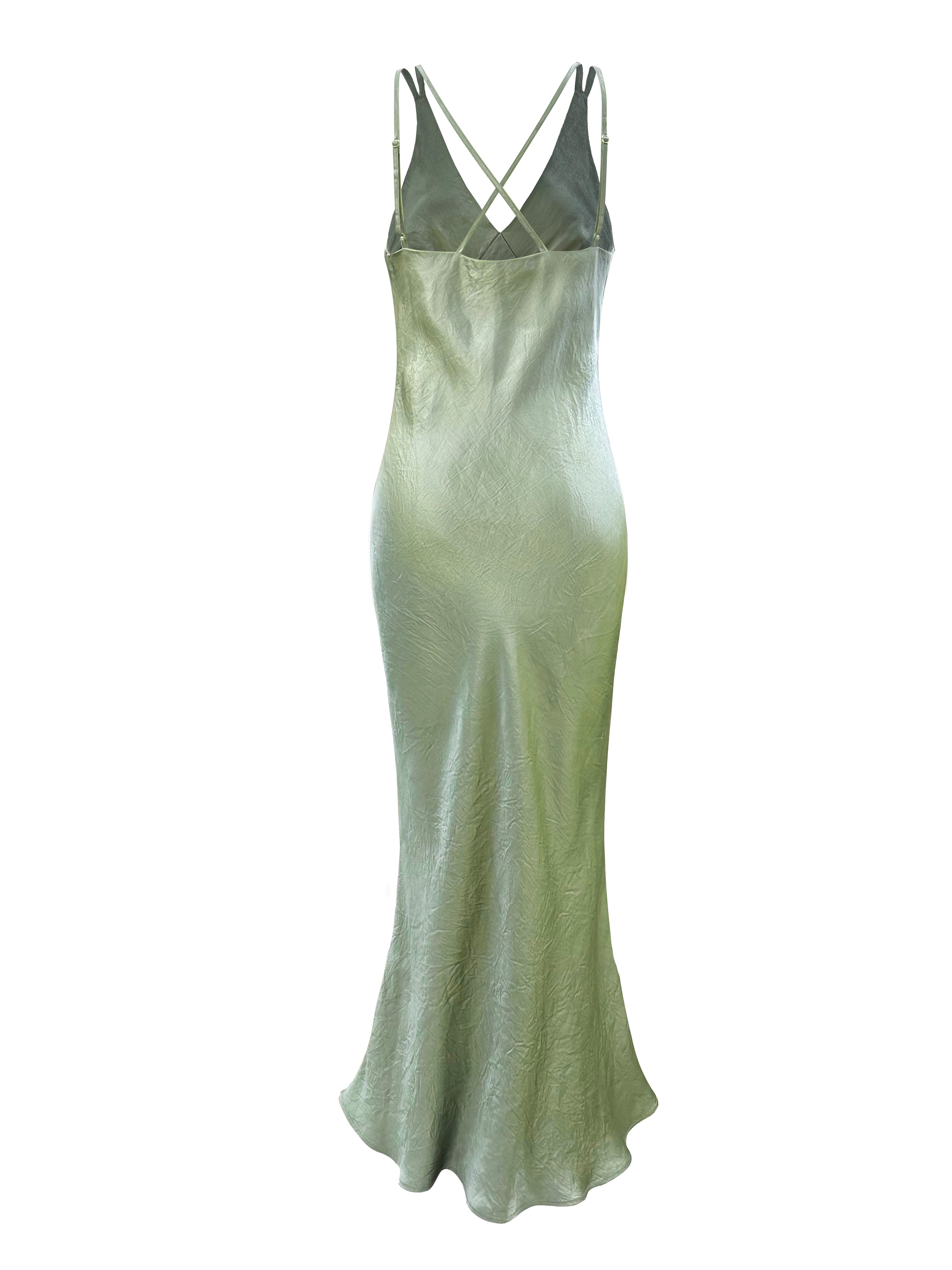 Satin Acetate Slip Maxi Dress