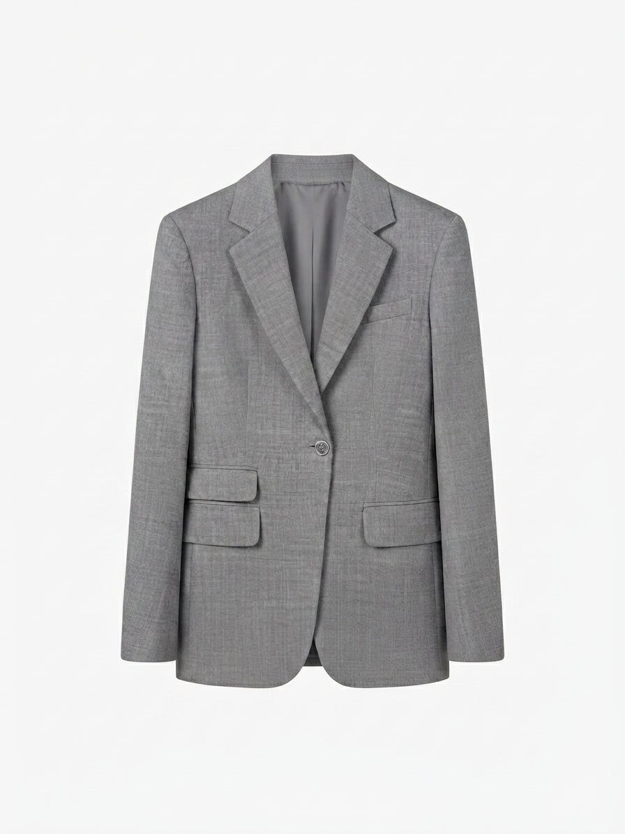 Structured Single-Button Blazer