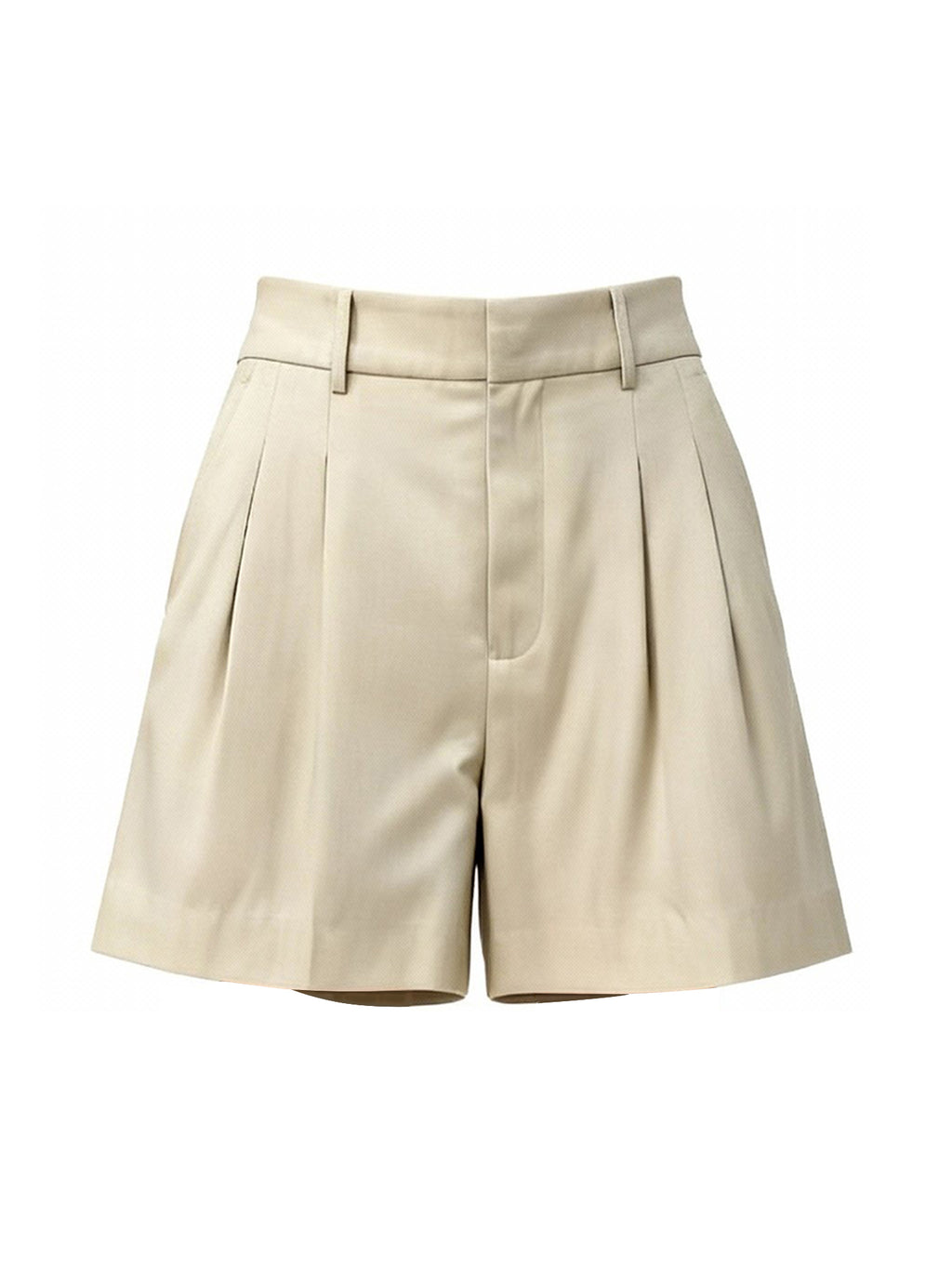 Tailored Pleated Lyocell-Blend Shorts