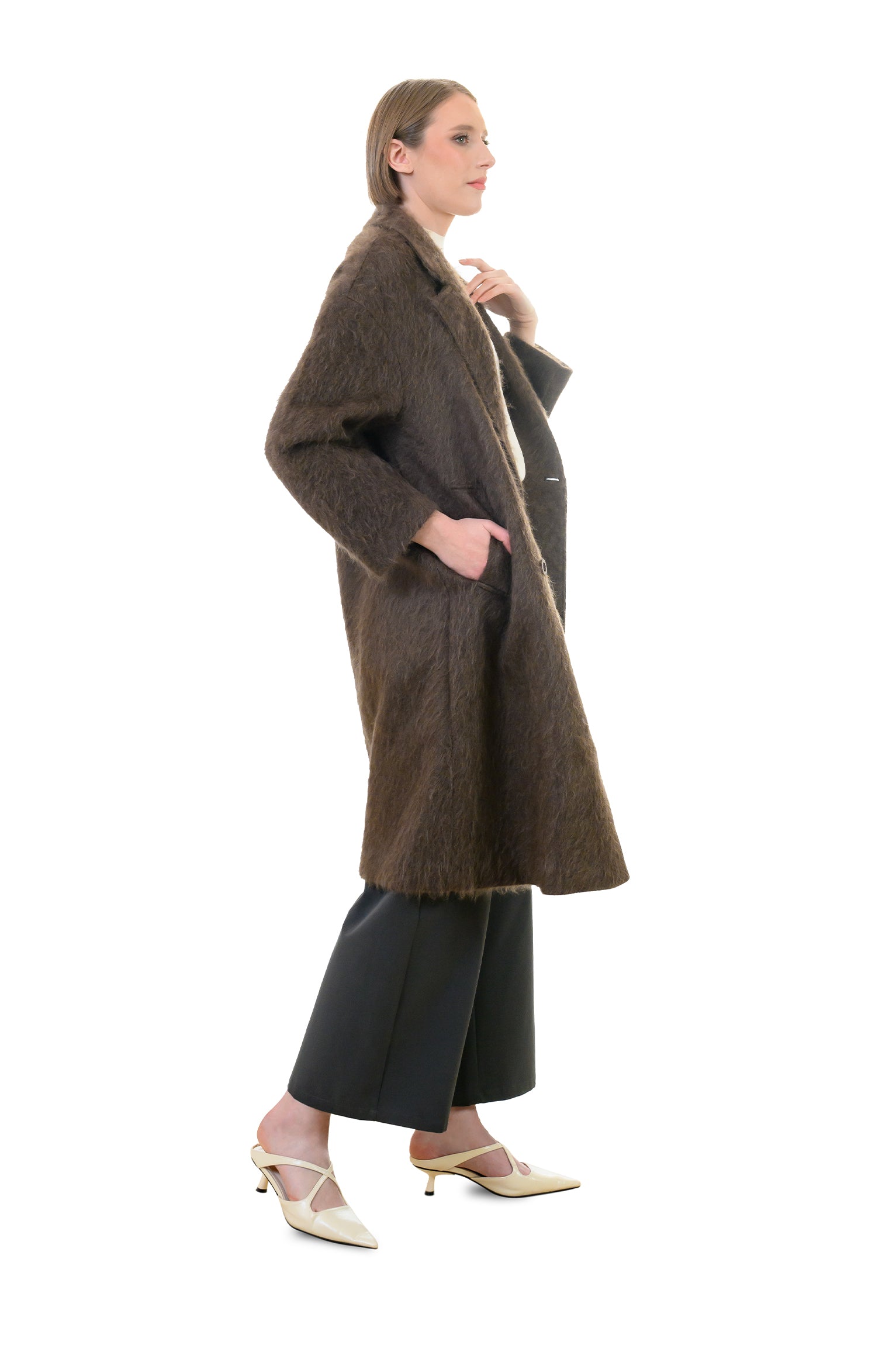 Ash Black Wide-Leg Pants