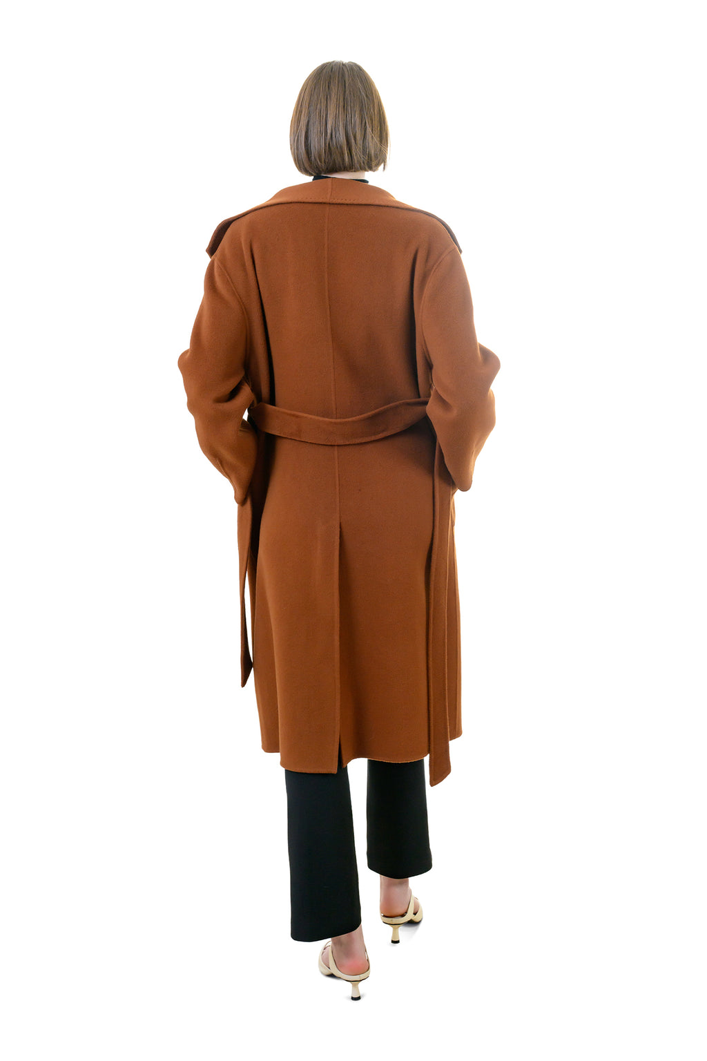 Wide-Lapel Cashmere Coat