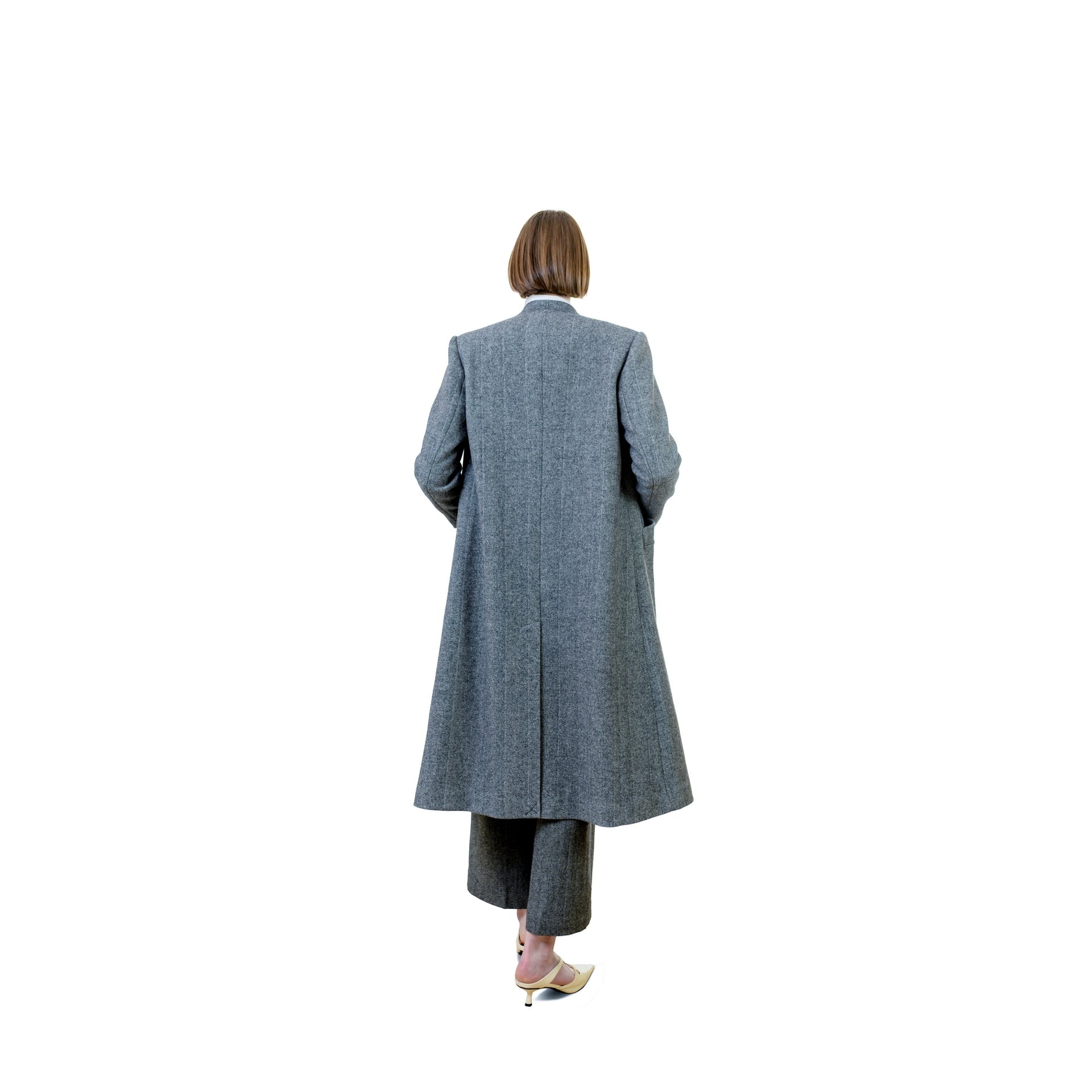 Structured Wool Blend Long Coat