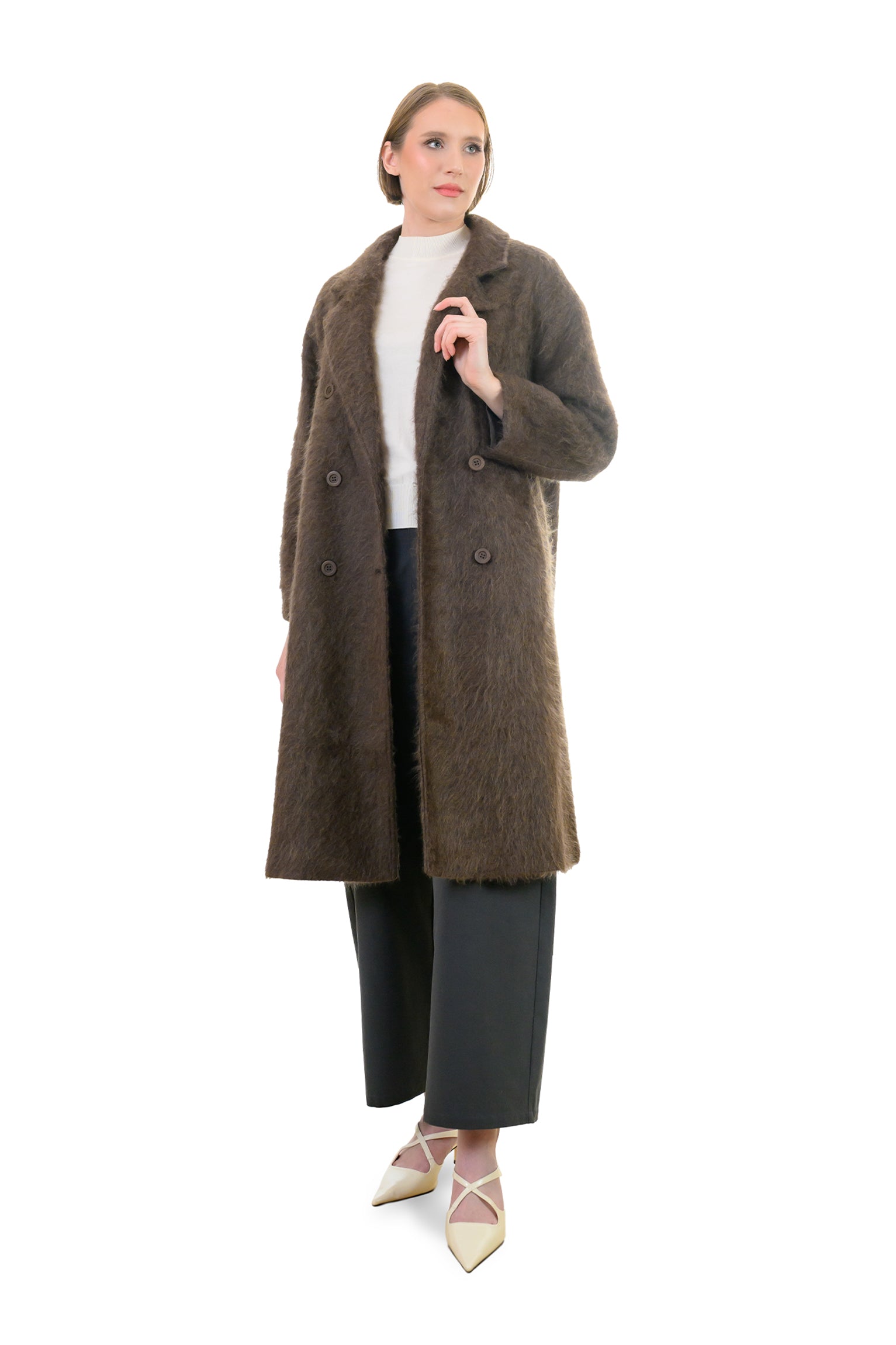 Brushed Wool Overcoat